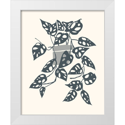 Growing Leaves II White Modern Wood Framed Art Print by Wang, Melissa