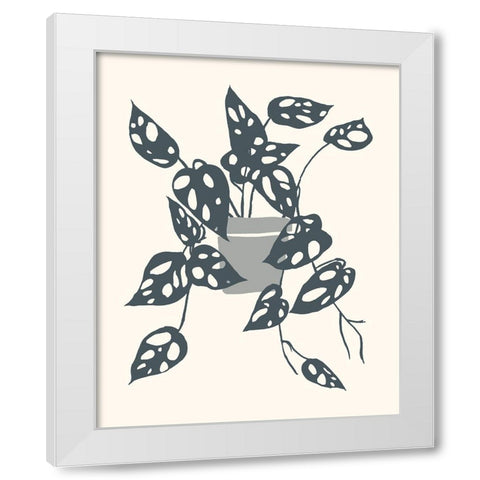 Growing Leaves IV White Modern Wood Framed Art Print by Wang, Melissa