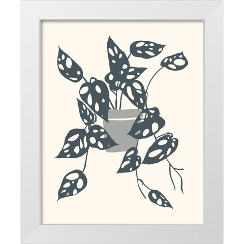 Growing Leaves IV White Modern Wood Framed Art Print by Wang, Melissa