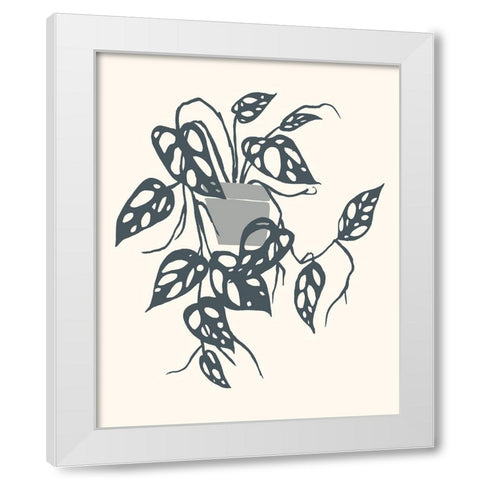 Growing Leaves VI White Modern Wood Framed Art Print by Wang, Melissa