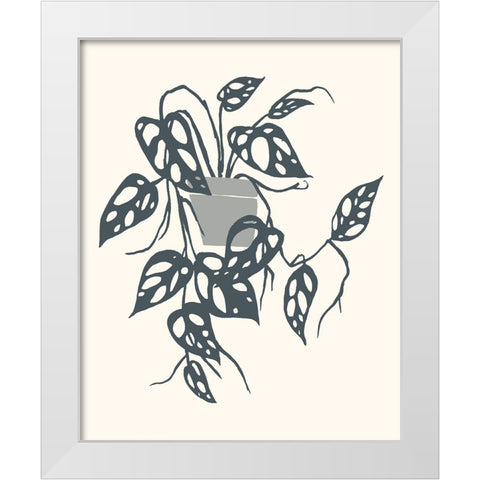 Growing Leaves VI White Modern Wood Framed Art Print by Wang, Melissa