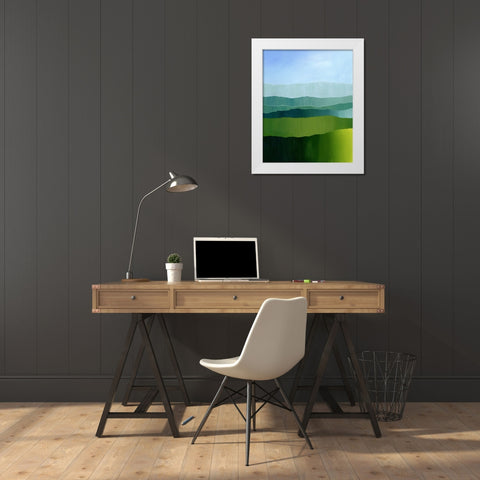 Blue Ridge Fade I White Modern Wood Framed Art Print by Popp, Grace