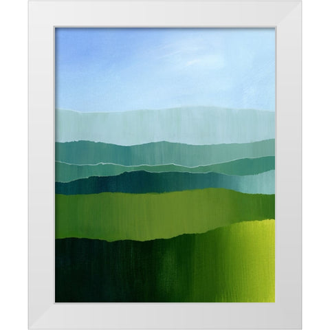 Blue Ridge Fade I White Modern Wood Framed Art Print by Popp, Grace