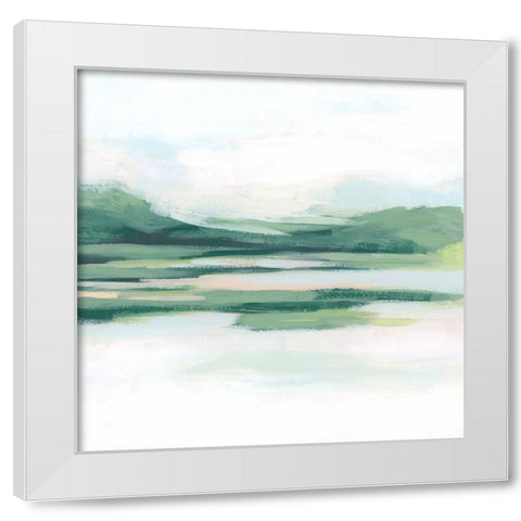 Mossy Inlet I White Modern Wood Framed Art Print by Vess, June Erica