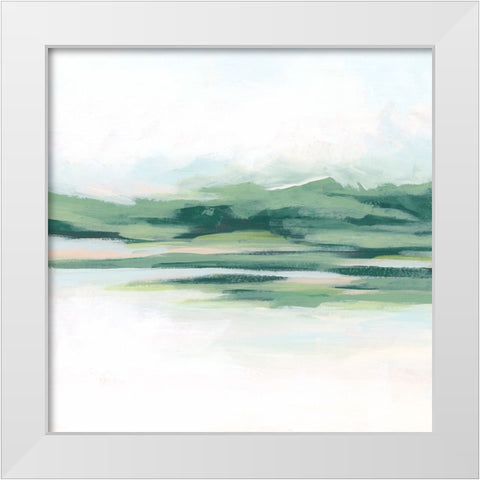Mossy Inlet II White Modern Wood Framed Art Print by Vess, June Erica