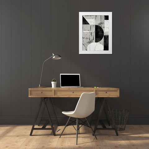 Abstract Neutrality I White Modern Wood Framed Art Print by Cartissi
