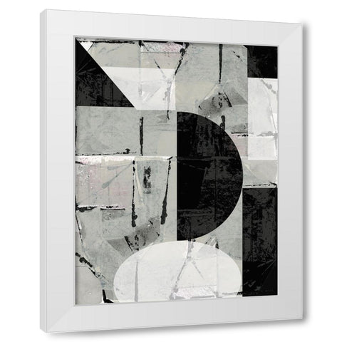 Abstract Neutrality I White Modern Wood Framed Art Print by Cartissi