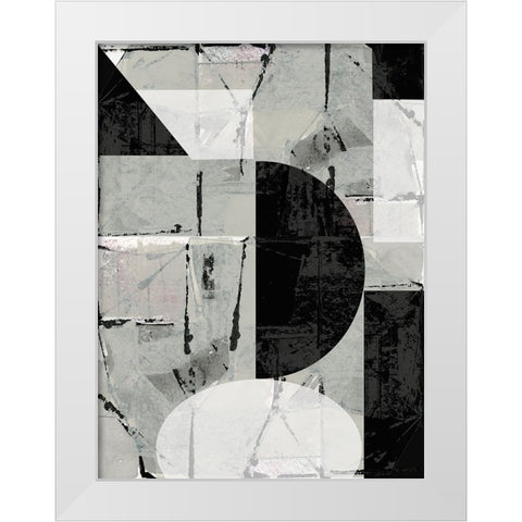 Abstract Neutrality I White Modern Wood Framed Art Print by Cartissi