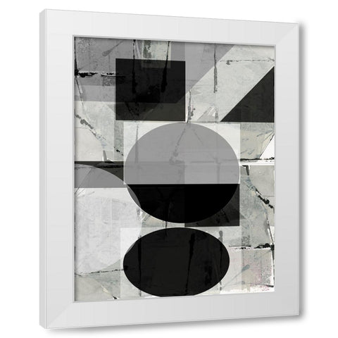 Abstract Neutrality II White Modern Wood Framed Art Print by Cartissi