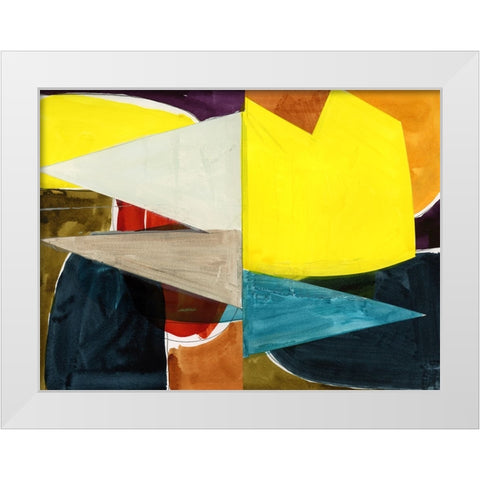 Jigsaw 1 White Modern Wood Framed Art Print by Cartissi