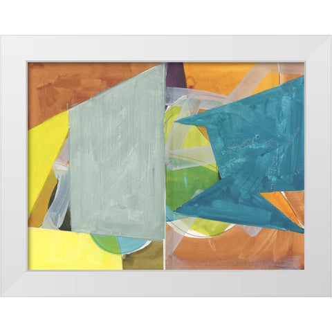 Jigsaw 2 White Modern Wood Framed Art Print by Cartissi