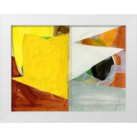 Jigsaw 3 White Modern Wood Framed Art Print by Cartissi