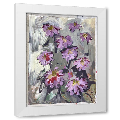 Zinnia II White Modern Wood Framed Art Print by Ferrell, Erin McGee