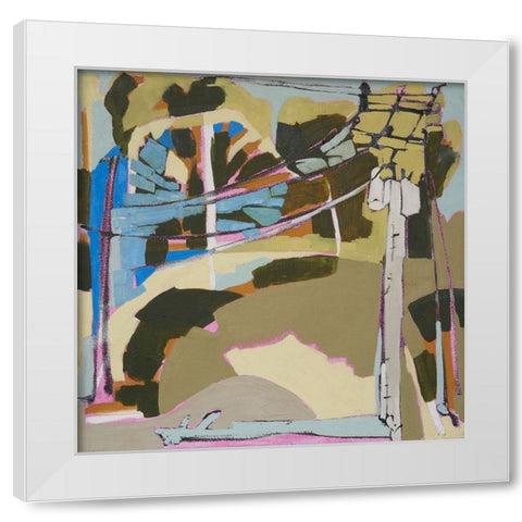 Wires I White Modern Wood Framed Art Print by Ferrell, Erin McGee