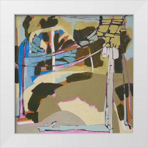Wires I White Modern Wood Framed Art Print by Ferrell, Erin McGee