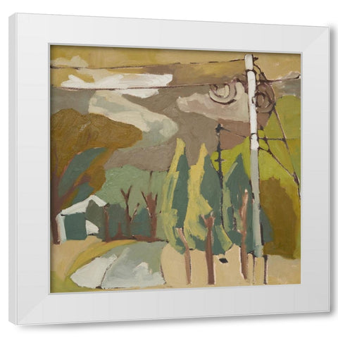 Wires III White Modern Wood Framed Art Print by Ferrell, Erin McGee