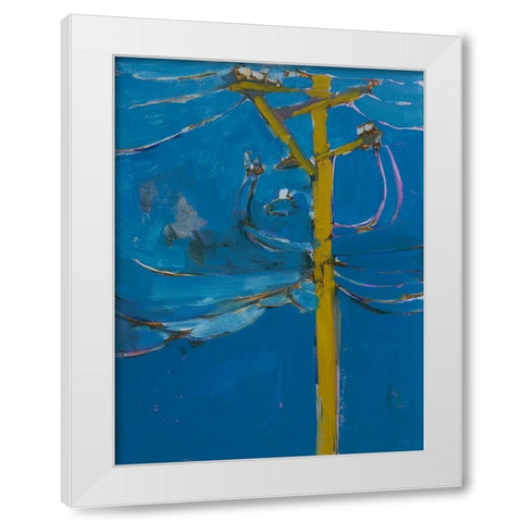 Wires IV White Modern Wood Framed Art Print by Ferrell, Erin McGee