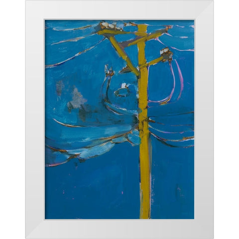 Wires IV White Modern Wood Framed Art Print by Ferrell, Erin McGee