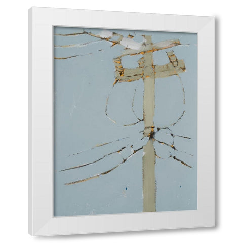 Wires V White Modern Wood Framed Art Print by Ferrell, Erin McGee
