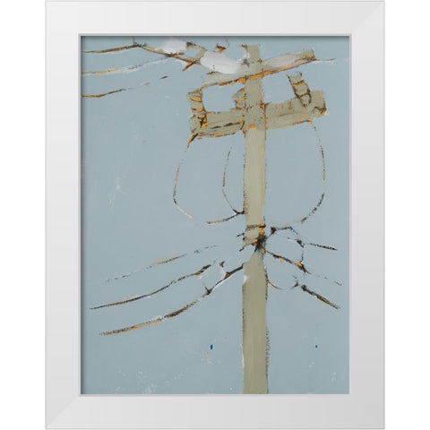 Wires V White Modern Wood Framed Art Print by Ferrell, Erin McGee