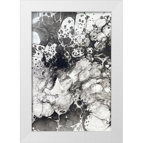 Marbling IX White Modern Wood Framed Art Print by Ferrell, Erin McGee