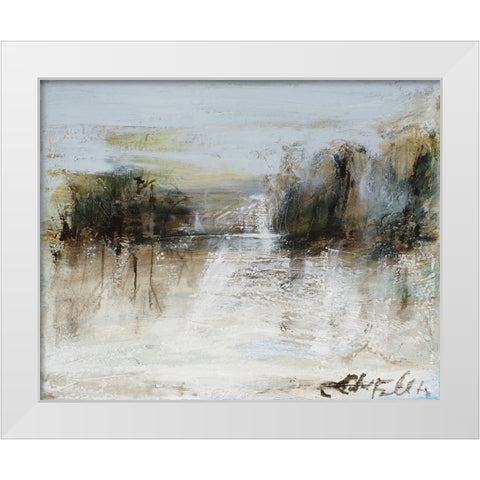 Wintery Horizon I White Modern Wood Framed Art Print by Ferrell, Erin McGee