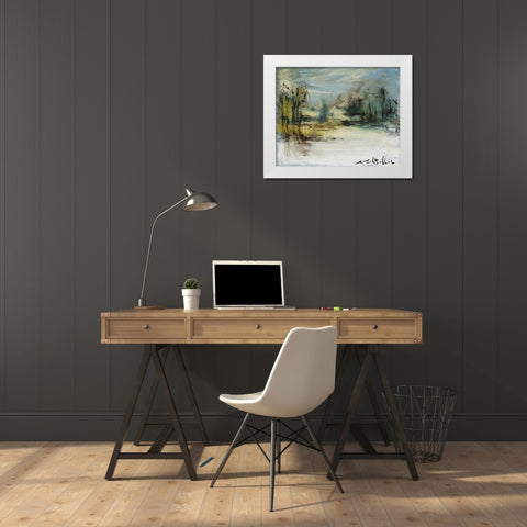 Wintery Horizon II White Modern Wood Framed Art Print by Ferrell, Erin McGee