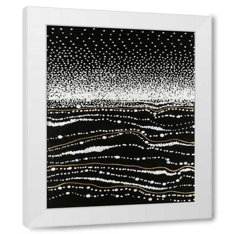 Infinity Sands I White Modern Wood Framed Art Print by Lam, Vanna
