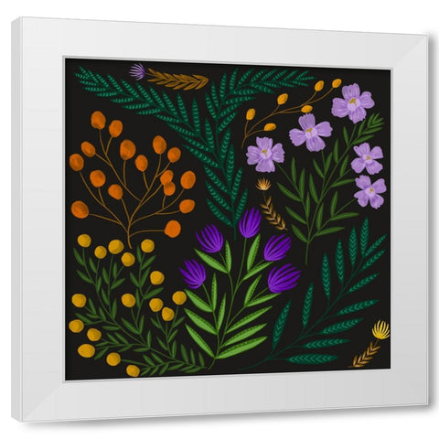 Botanical Play I White Modern Wood Framed Art Print by Moore, Regina