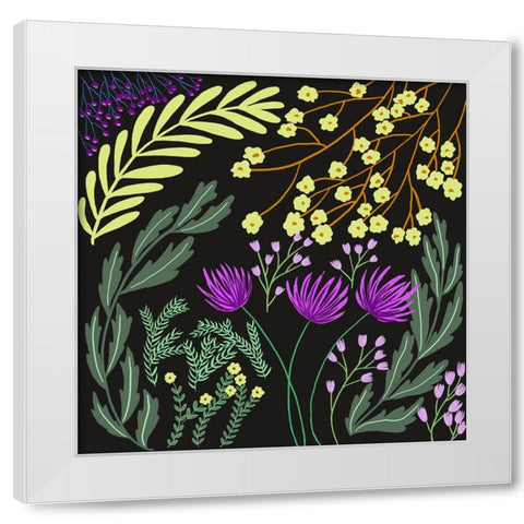Botanical Play II White Modern Wood Framed Art Print by Moore, Regina