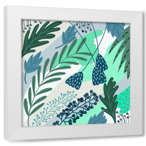 Semi-Tropical Fun I White Modern Wood Framed Art Print by Moore, Regina
