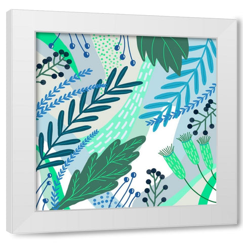 Semi-Tropical Fun II White Modern Wood Framed Art Print by Moore, Regina