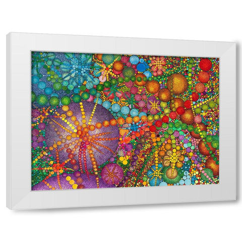 Burst Again White Modern Wood Framed Art Print by Dignan, Lawrie