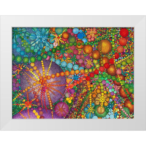 Burst Again White Modern Wood Framed Art Print by Dignan, Lawrie