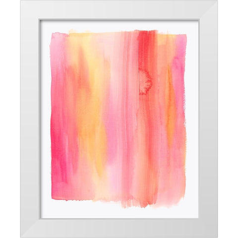 Summer Sherbet Wash I White Modern Wood Framed Art Print by Popp, Grace