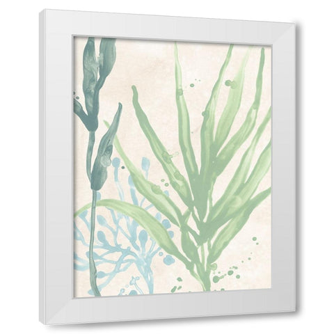 Swaying Seagrass I White Modern Wood Framed Art Print by Vess, June Erica