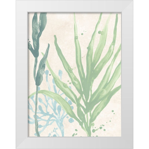 Swaying Seagrass I White Modern Wood Framed Art Print by Vess, June Erica
