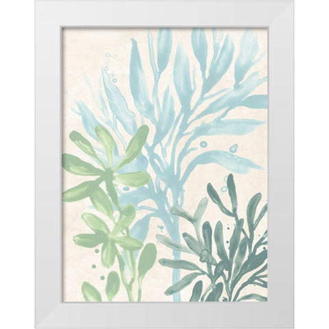 Swaying Seagrass II White Modern Wood Framed Art Print by Vess, June Erica