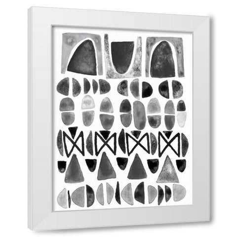 Grey Arches I White Modern Wood Framed Art Print by Galapon, Nikki