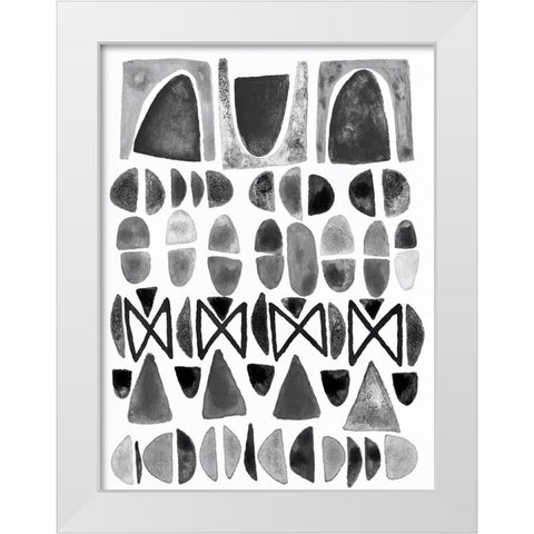 Grey Arches I White Modern Wood Framed Art Print by Galapon, Nikki
