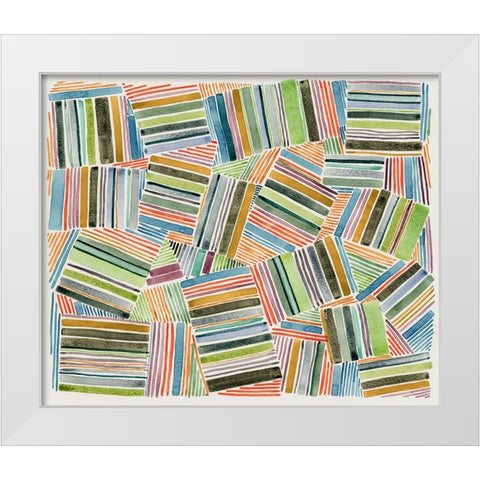 Quilted Pattern I White Modern Wood Framed Art Print by Galapon, Nikki