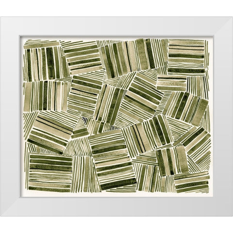 Quilted Pattern IV White Modern Wood Framed Art Print by Galapon, Nikki