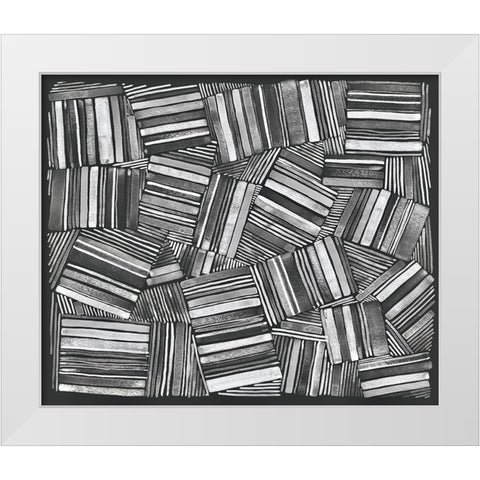 Quilted Pattern VI White Modern Wood Framed Art Print by Galapon, Nikki