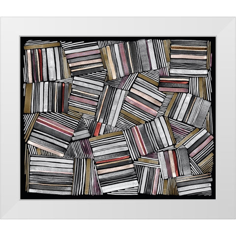 Quilted Pattern VII White Modern Wood Framed Art Print by Galapon, Nikki