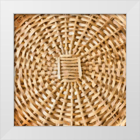 Basket Bottom I White Modern Wood Framed Art Print by Saunders, Alonzo