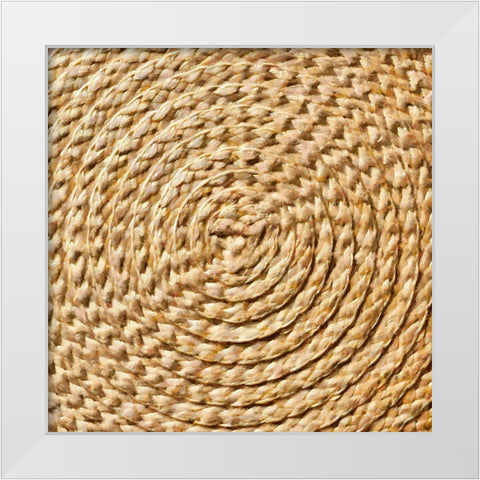 Basket Bottom III White Modern Wood Framed Art Print by Saunders, Alonzo