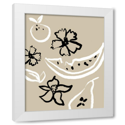 Summer Bounty I White Modern Wood Framed Art Print by Sizemore, Natalie