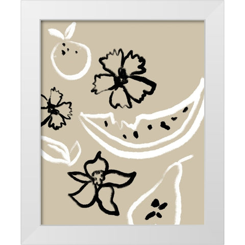 Summer Bounty I White Modern Wood Framed Art Print by Sizemore, Natalie