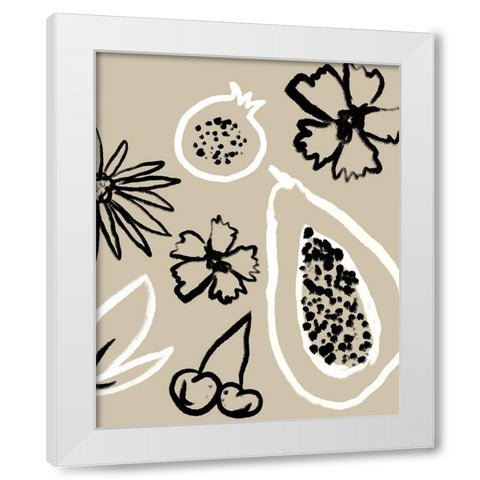Summer Bounty II White Modern Wood Framed Art Print by Sizemore, Natalie
