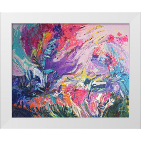 Cherished White Modern Wood Framed Art Print by Fagan, Dorothy